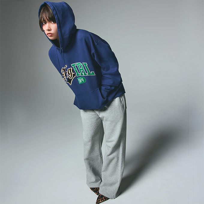 X-girl（エックスガール） MIX COLLEGE LOGO SWEAT HOODIE ミックス