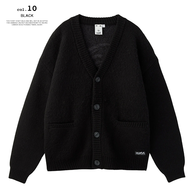 X-girl（エックスガール） FACE JACQUARD KNIT CARDIGAN フェイス