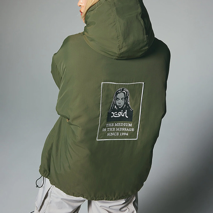 X-girl（エックスガール） FACE PATCH REVERSIBLE JACKET フェイス