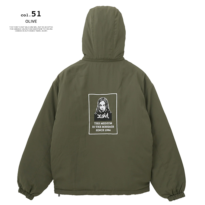 X-girl（エックスガール） FACE PATCH REVERSIBLE JACKET フェイス