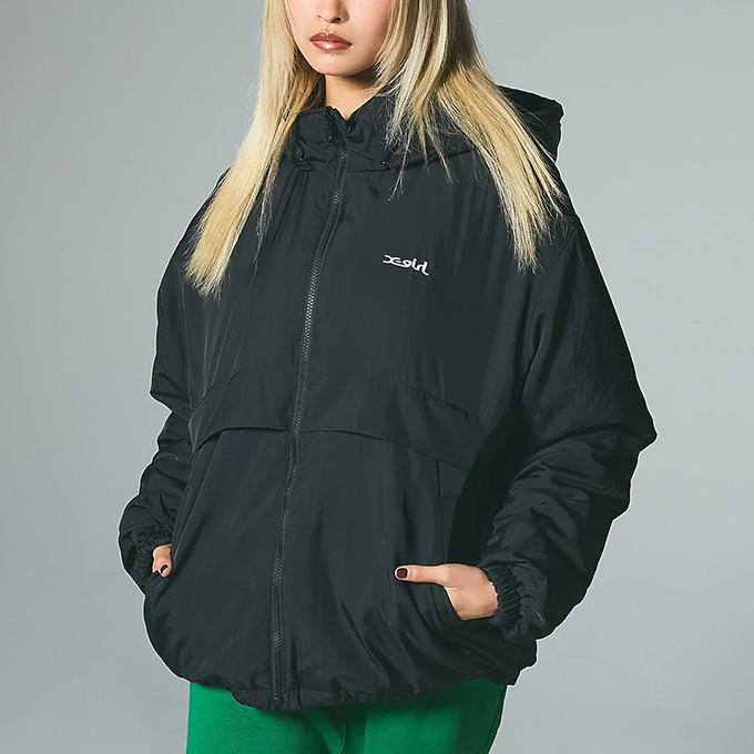 X-girl（エックスガール） FACE PATCH REVERSIBLE JACKET フェイス