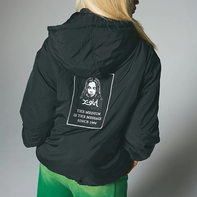 X-girl（エックスガール） FACE PATCH REVERSIBLE JACKET フェイス