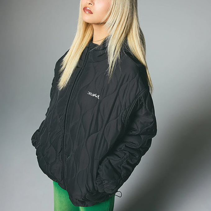X-girl（エックスガール） FACE PATCH REVERSIBLE JACKET フェイス