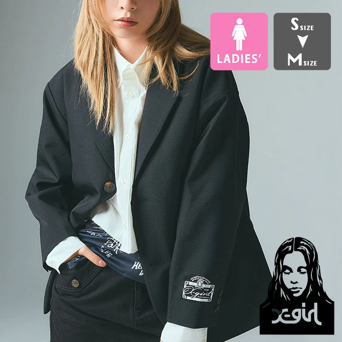 X-girl（エックスガール） FACE LABEL TAILORED JACKET フェイス 