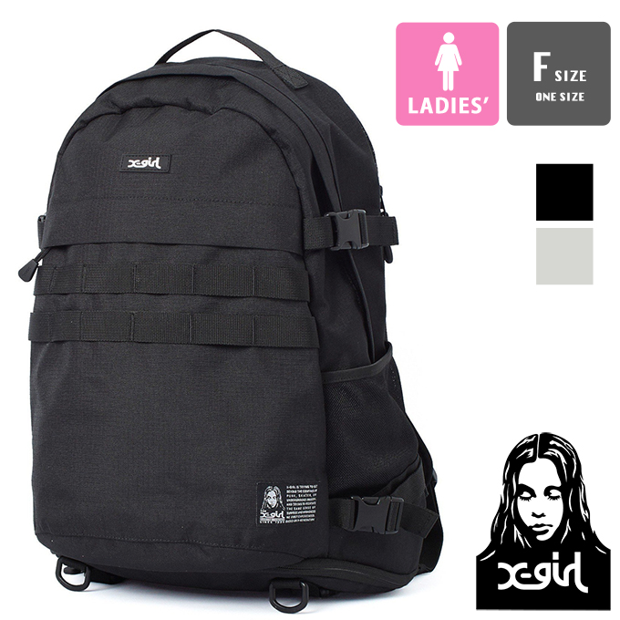 X-girl（エックスガール） FACE LABEL ADVENTURE BACKPACK フェイス