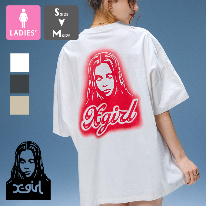X-girl（エックスガール） SPRAY FACE S/S BIG TEE DRESS スプレー