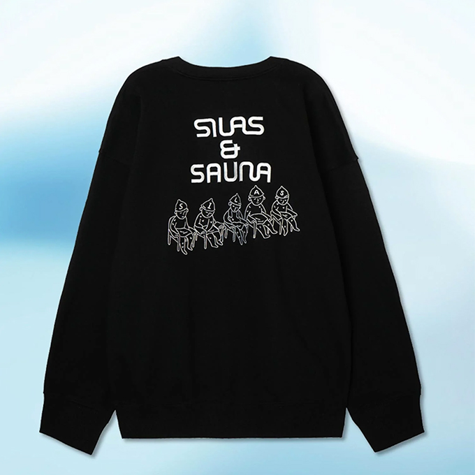 【SALE!!】 【 SILAS サイラス 】 SAUNA SWEAT TOP GET FIT SILAS サウナ パックプリント クルースウェット 110224012012 / 22AW ※｜jeansstation｜02
