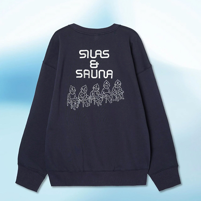 【SALE!!】 【 SILAS サイラス 】 SAUNA SWEAT TOP GET FIT SILAS サウナ パックプリント クルースウェット 110224012012 / 22AW ※｜jeansstation｜03