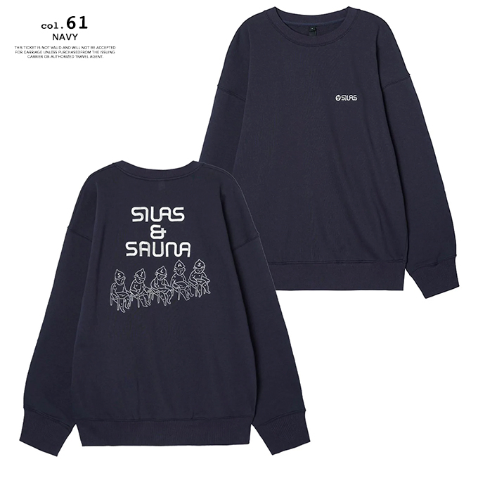 【SALE!!】 【 SILAS サイラス 】 SAUNA SWEAT TOP GET FIT SILAS サウナ パックプリント クルースウェット 110224012012 / 22AW ※｜jeansstation｜05