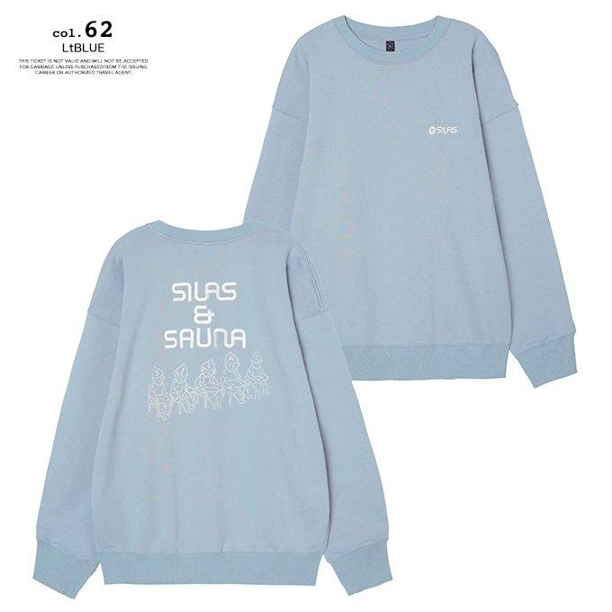 【SALE!!】 【 SILAS サイラス 】 SAUNA SWEAT TOP GET FIT SILAS サウナ パックプリント クルースウェット 110224012012 / 22AW ※｜jeansstation｜06