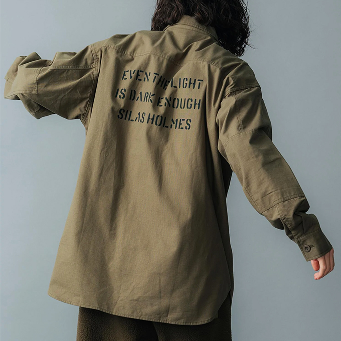 【 SILAS サイラス 】 MILITARY L/S SHIRT SILAS ミリタリー 長袖シャツ 110224014001 / 22AW ※