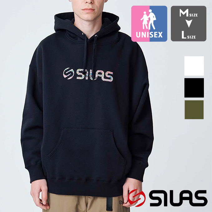 SILAS サイラス SPUTTERING LOGO WIDE HOODIE スパッタリング