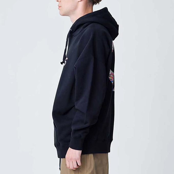 SILAS サイラス SPUTTERING LOGO WIDE HOODIE スパッタリング