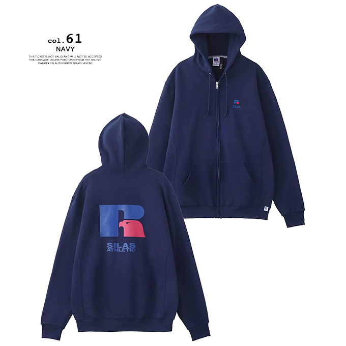 SILAS サイラス SILASxRUSSELL FULL ZIP HOODIE ラッセルアスレチック コラボ フルジップ パーカー 110233012012 / 2023AW ※｜jeansstation｜20