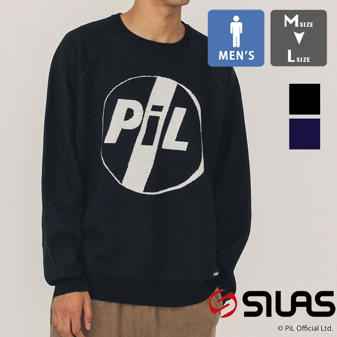 SILAS サイラス SILAS x PIL LOGO SWEATER サイラス x パブリック・イメージ・リミテッド コラボ ロゴ セーター 110234015003 / 2023AW ※