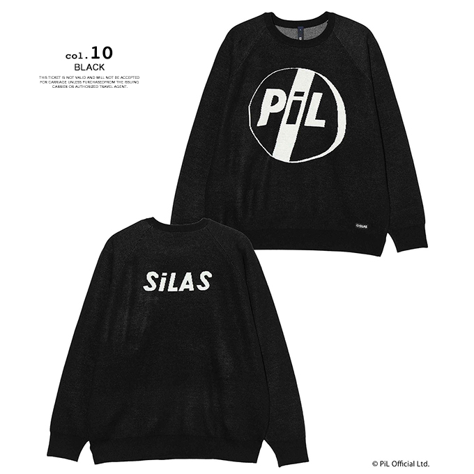 SILAS サイラス SILAS x PIL LOGO SWEATER サイラス x パブリック・イメージ・リミテッド コラボ ロゴ セーター  110234015003 / 2023AW ※