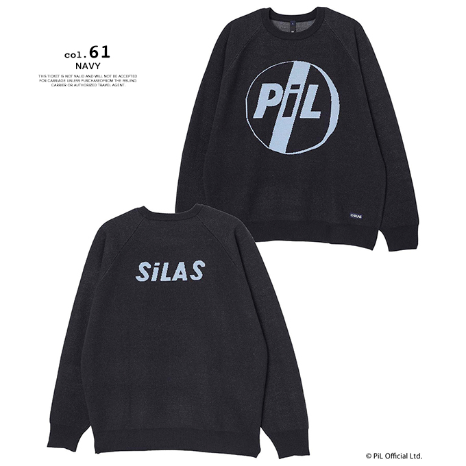 SILAS（サイラス） SILAS x PIL LOGO SWEATER x パブリック・イメージ 