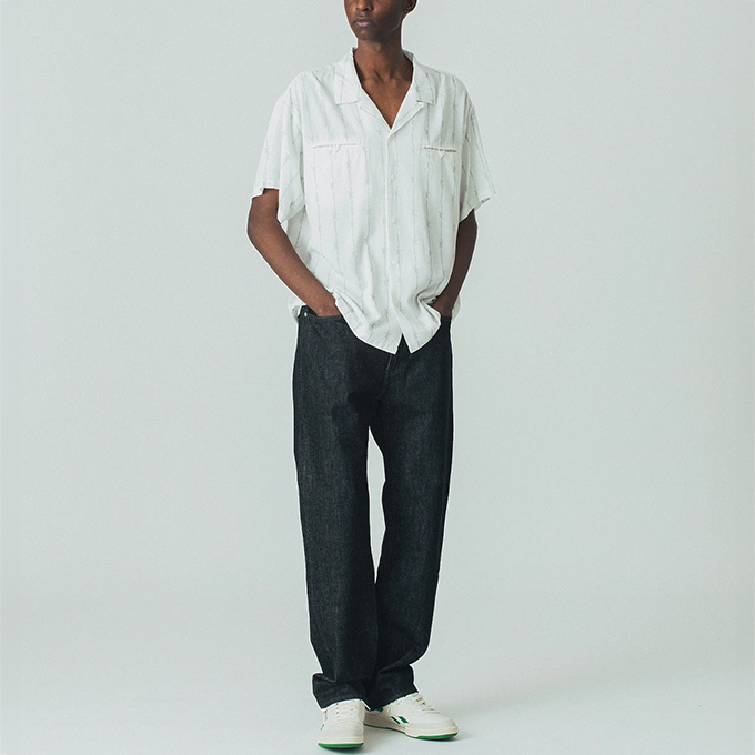 「 SILAS サイラス 」 BARBED WIRE S/S OPEN COLLAR SHIRT 有刺鉄線柄 半袖 オープンカラーシャツ 110252014004 / SILAS サイラス 半袖シャツ 有刺鉄線柄 オープンカラー ストリート カジュアル メンズ 2025SUMMER SILAS（サイラス） BARBED WIRE S/S OPEN COLLAR SHIRT 有刺鉄線柄