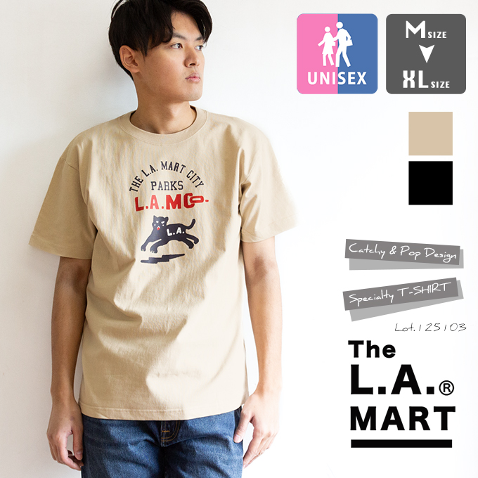 The L.A.MART ザ エルエーマート PANTHER パンサー プリント S/S クルーネック Tシャツ 125103 ...