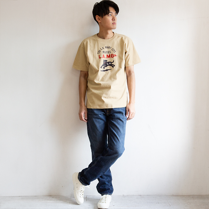The L.A.MART ザ エルエーマート PANTHER パンサー プリント S/S クルーネック Tシャツ 125103 ...
