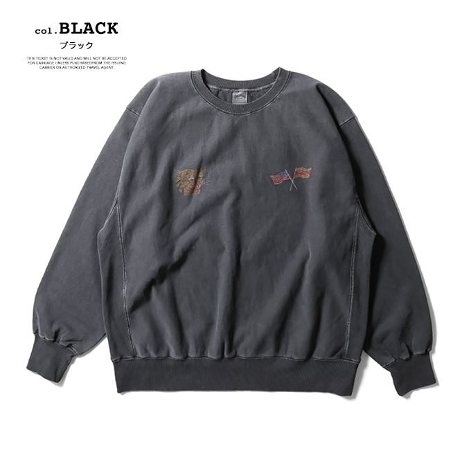 HOUSTON（ヒューストン） PIGMENT R/V SWEAT SHIRT (VIETNAM TIGER