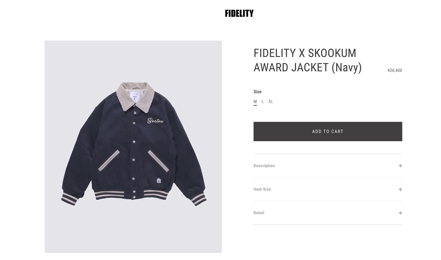 別注 SKOOKUM AWARD JACKET スクーカム LADY’S FIDELITY（フェデリティー） フィデリティ FIDELITY X SKOOKUM AWARD