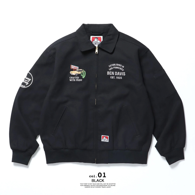 BEN DAVIS（ベンデイビス） コットン 裏起毛 スーベニアジャケット