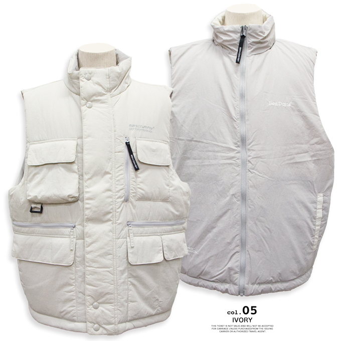 BEN DAVIS（ベンデイビス） RV FISHING PUFFER VEST リバーシブル