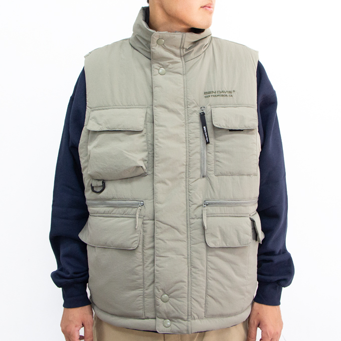 BEN DAVIS（ベンデイビス） RV FISHING PUFFER VEST リバーシブル