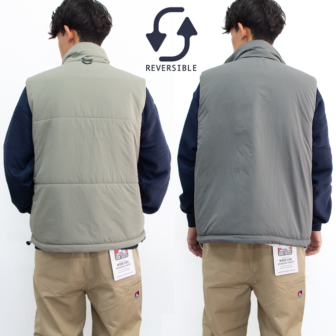 EPTM エピトミ Vest スエード リバーシブル パファー ベスト BEN DAVIS（ベンデイビス） RV FISHING PUFFER VEST リバーシブル