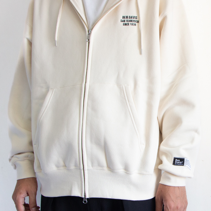 BEN DAVIS（ベンデイビス） HEAVY SWEAT ZIP HOODIE 裏起毛 ワン