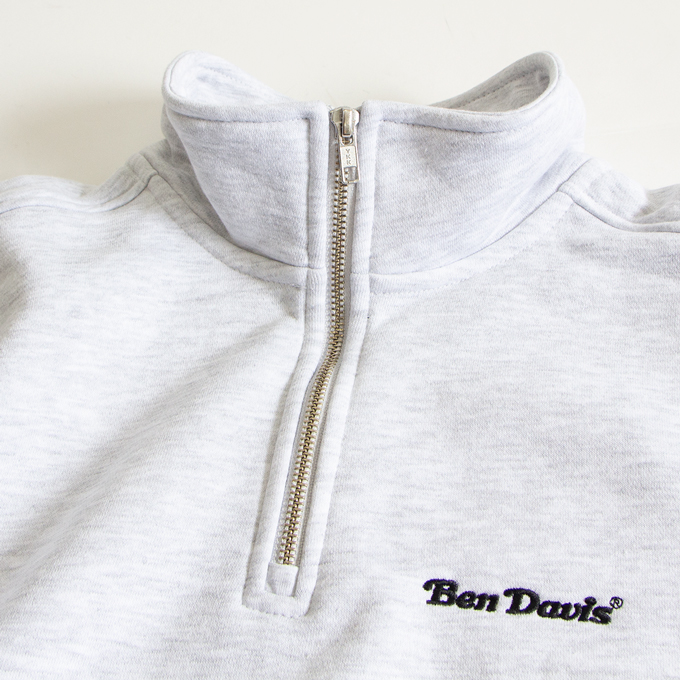 BEN DAVIS（ベンデイビス） ヘビーウエイト ハーフジップ ワンポイント