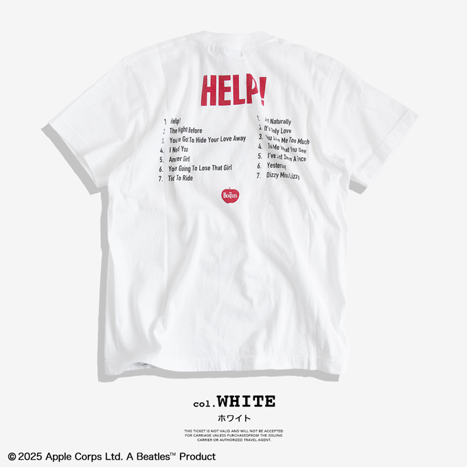 BEATLES HELP! ビートルズプリントT　ホワイト MARY QUANT ONLINE SHOP｜マリークヮントオンラインショップ