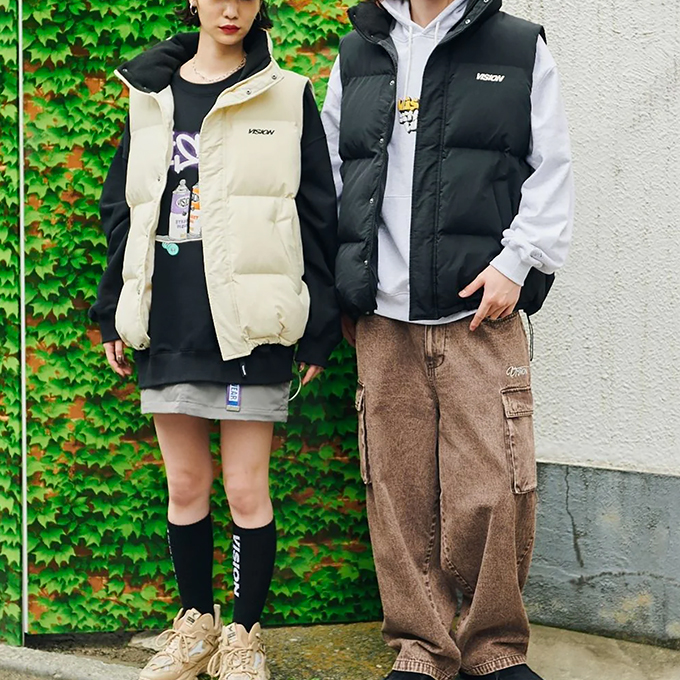 VISION STREET WEAR ヴィジョンストリートウェア 中綿 ナイロン ベスト