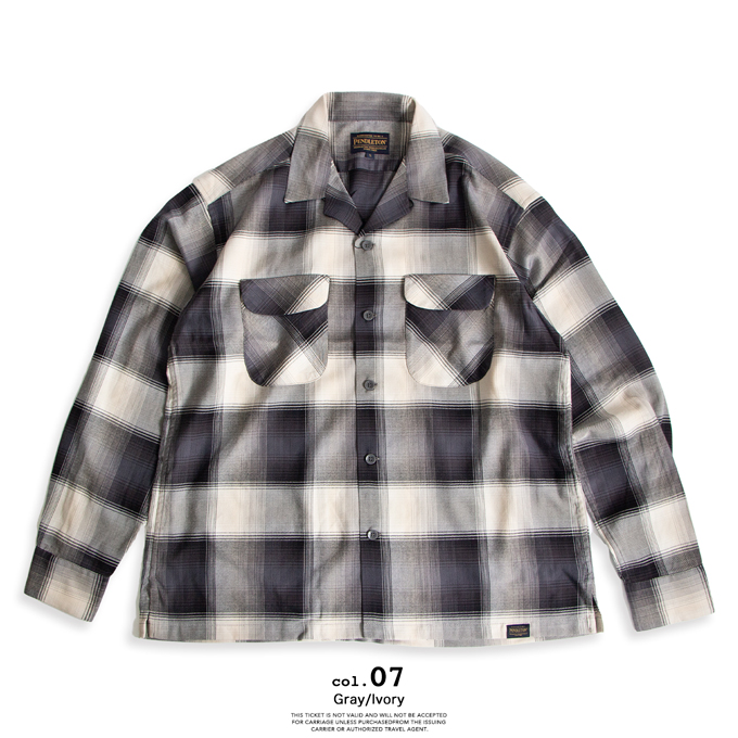 PENDLETON ペンドルトン OPEN COLLAR SHIRT オープンカラーシャツ 長袖 4175-5000 41755000 / 2024SPRING