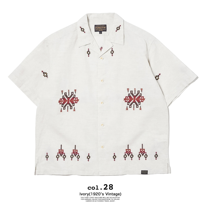 PENDLETON（ペンドルトン） エンブロイダリー オープンカラーシャツ