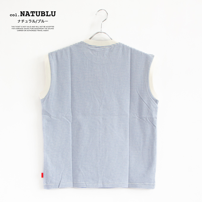 Healthknit（ヘルスニット） Narrow Border Sleeveless ナローボーダー