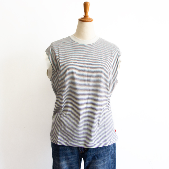 Healthknit（ヘルスニット） Narrow Border Sleeveless ナローボーダー