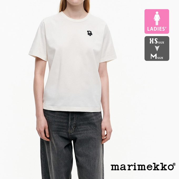 marimekko マリメッコ Erna relaxed Unikko Placement ウニッコ Tシャツ 52239-1-92531  52239192531 / 2024SS