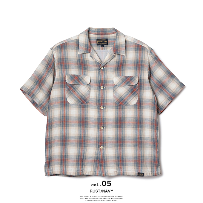 PENDLETON（ペンドルトン） Open Collar Shirt S/S オープンカラー
