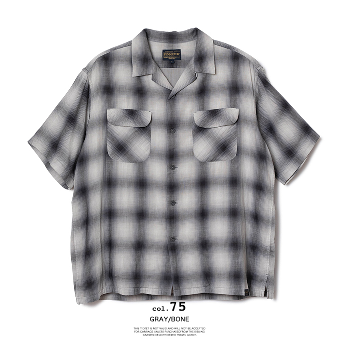 PENDLETON（ペンドルトン） Open Collar Shirt S/S オープンカラー