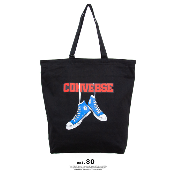 CONVERSE（コンバース） キャンバス シューズ ロゴ プリント トート