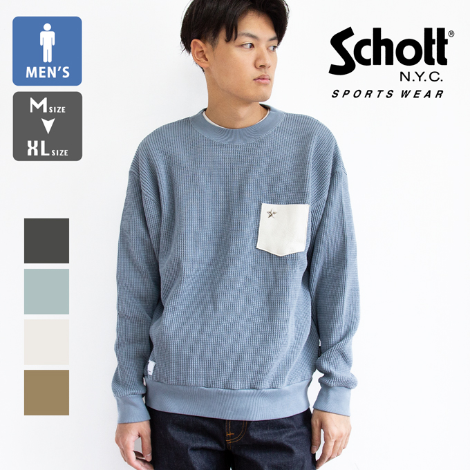 Schott N.Y.C 【SALE!!】 ショット レザー ポケット サーマル LEATHER 
