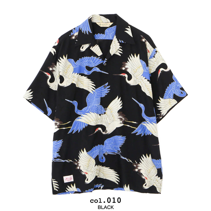 SCHOTT（ショット） ×PJ ×パイナップルジュース RAYON SHIRT CRANE