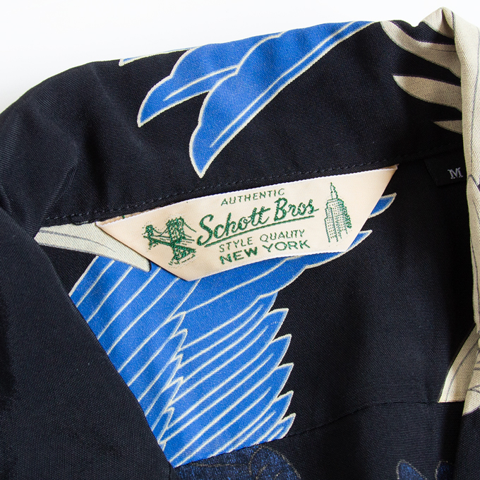SCHOTT（ショット） ×PJ ×パイナップルジュース RAYON SHIRT CRANE