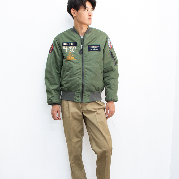 AVIREX U.S. NAVY ミリタリージャケット カーキ AVIREX（アヴィレックス） アビレックス トムキャット TOMCAT MA-1 783
