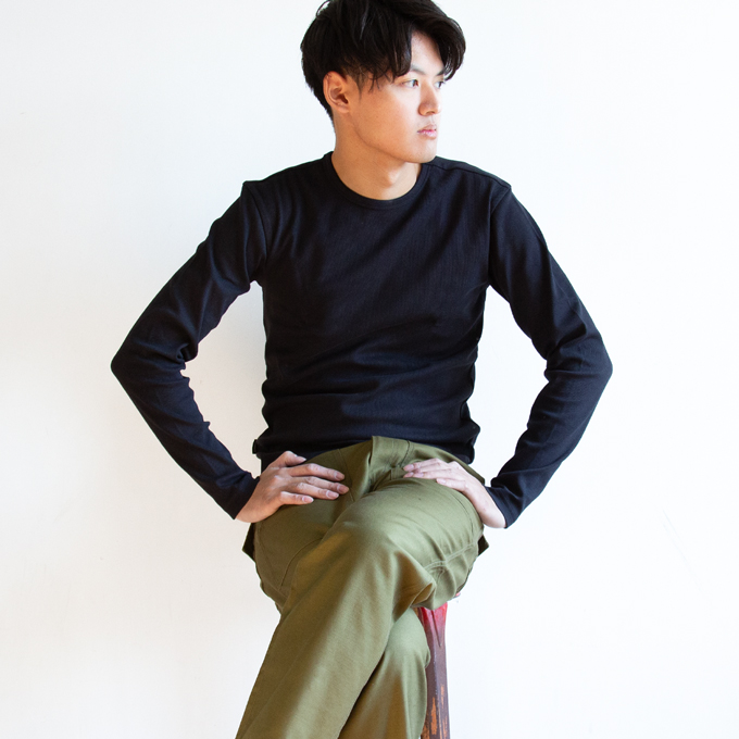 AVIREX（アヴィレックス） アビレックス DAILY RIB L/S CREW NECK T