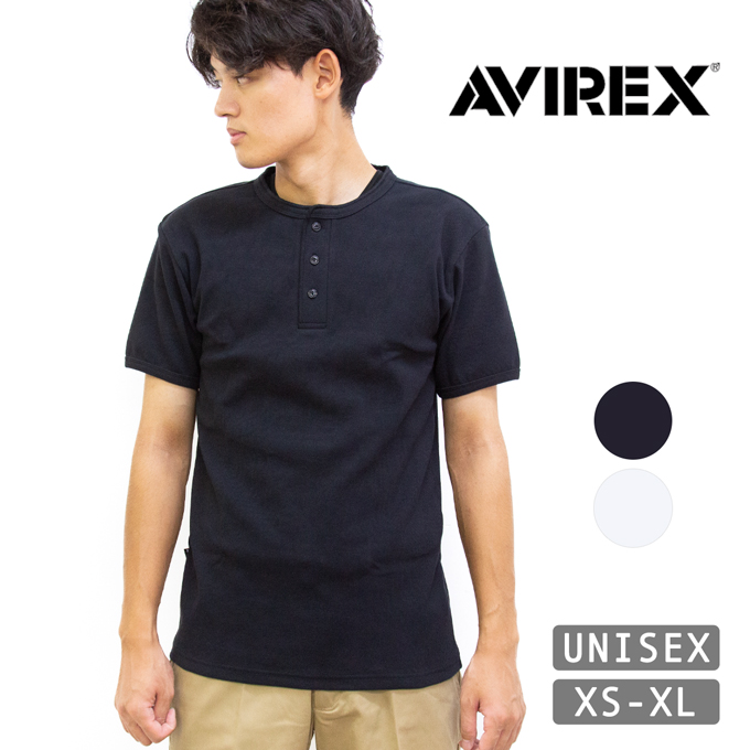 AVIREX（アヴィレックス） アビレックス DAILY RIB S/S HENLEY NECK T 