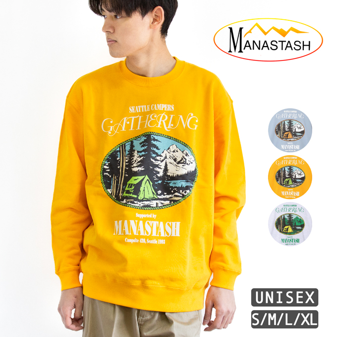 MANASTASH マナスタッシュ クルースウェット キャンパーズ ギャザリング CREW SWEAT CAMPERS GATHERING 7925132003 792-5132003 / スウェット トレーナー トップス メンズ レディース MANASTASH（マナスタッシュ） クルースウェット キャンパーズ