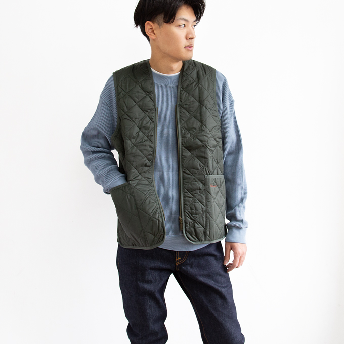 Barbour バブアー QUILTED WAISTCOAT ZIP LINER キルティング ジップ ライナー 793-3955002 / 232MLI0001 / 2023AW｜jeansstation｜02